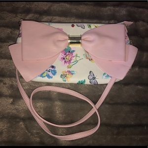 Betsey Johnson bow crossbody floral bag